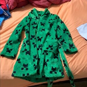 Green Robe with Black Pattern